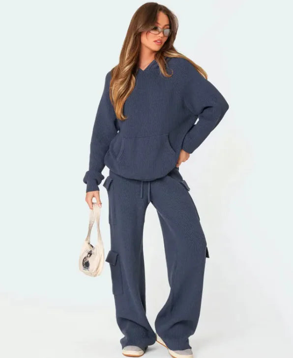 Ensemble pull à capuche décontracté pour le printemps et l'automne